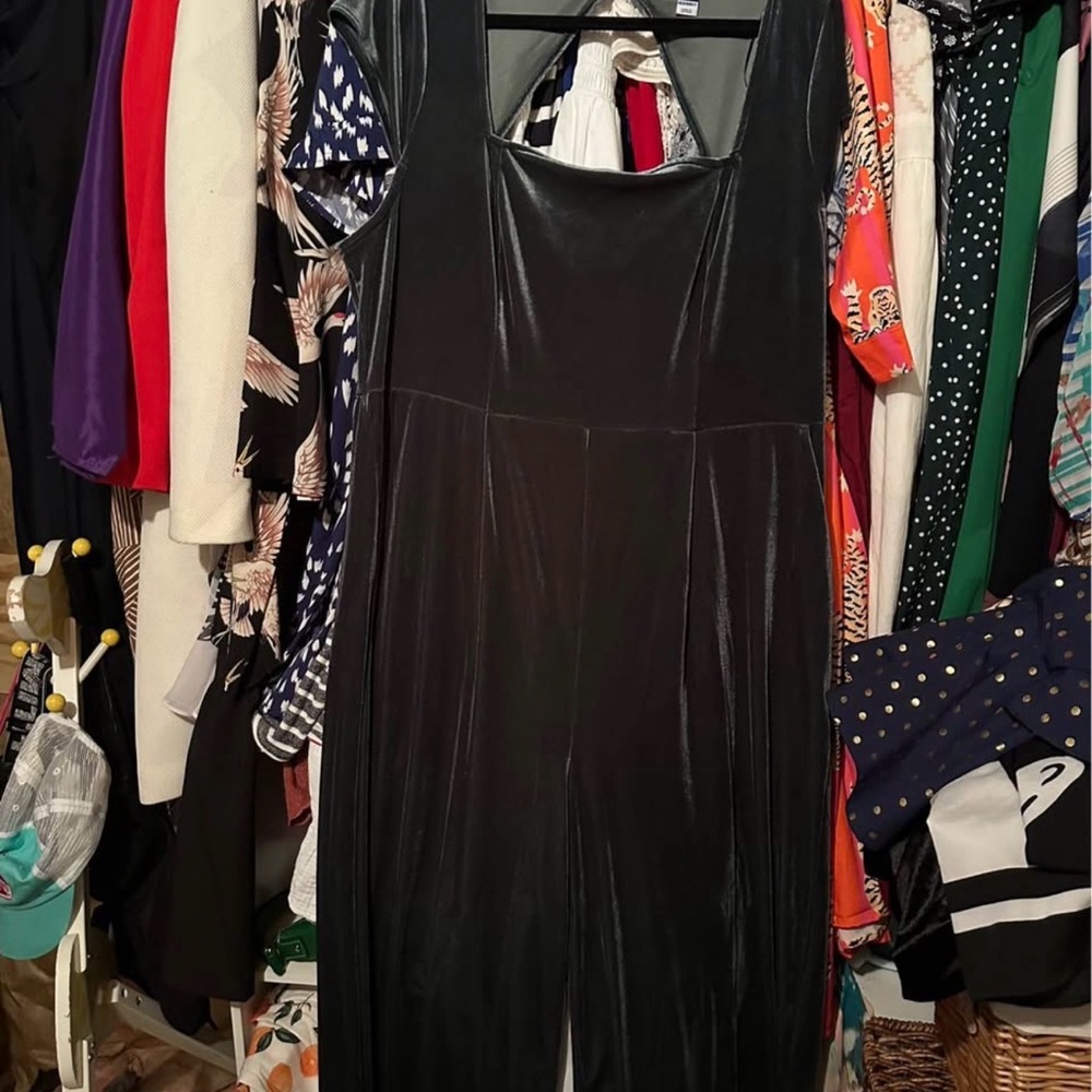Green Velvet Jumpsuit